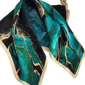 1Pcs Square Silk Scarf, head scarf for women,bandanna