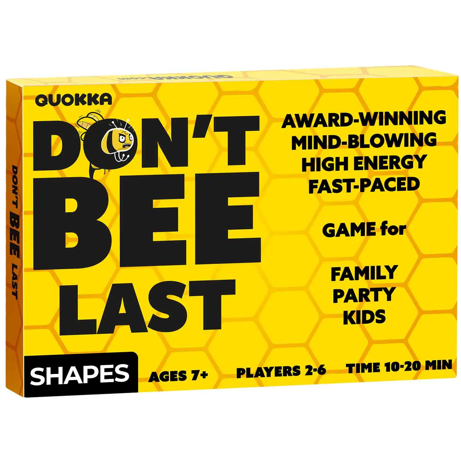 QUOKKA Don’t Bee Last Multilingual Family Fun Board Game - Fast-Paced Cardboard Game, 2-6 Players, 72 Color & Shape Cards (2.4x3.4 in), Focus-Building Global Kids' Toy, Family Fun Game, Multilingual Board Game Board Games Night Kid Board Games