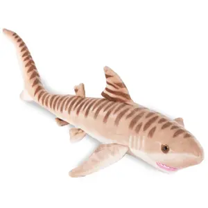 Real Planet™ Brown Tiger Shark Realistic Plush Stuffed Animal