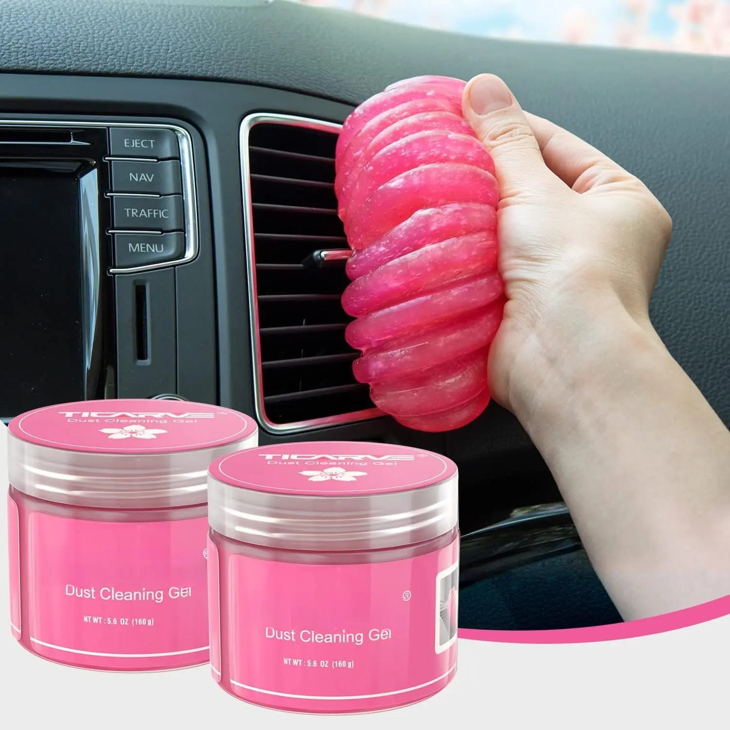 2Pack Cleaning Gel  Putty  Clean Putty Gel Auto Tools  Interior Cleaner  Cleaner  Cleaning Slime  Assecories Keyboard Cleaner Rose (320g/11.2oz)