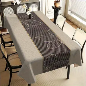 EastJia 1pc Elegant Tablecloth - Bohemian Floral Design, Durable, Easy to Clean, Perfect for Party Dining & Home Decor, Machine-Made, Ideal for Valentine's Day, Spring Celebrations