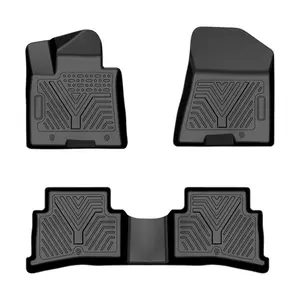 YINTATECH 3D Floor Mats for 2017-2022 Kia Sportage & 2019-2021 Hyundai Tucson Liner All Weather Protection Black TPE Mat Set