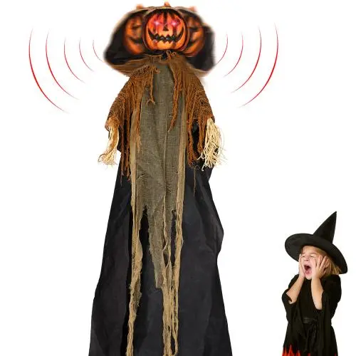 5.8ft Hooded Pumpkin Man