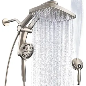 Rain Shower  with filtered Handheld High  rainfall Shower Heads with Handheld  Combo Adjustable - stand daul shower  Built-in  Docking and Power Jets