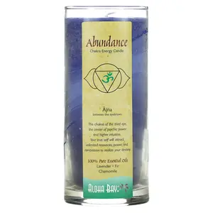 Aloha Bay Chakra Energy Candle, Abundance, Indigo, 11 oz
