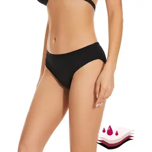 Period Swimwear Bikini Menstrual Leakproof Swim Bottoms Waterproof UV 50+ Light Flow for Teens Girls Women Blackcoal Space Black Valentine's Day Gift