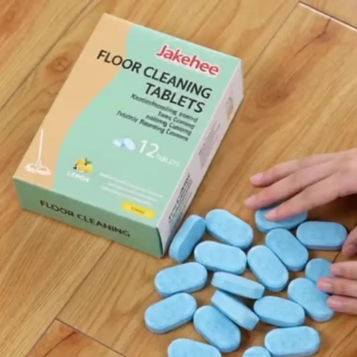 12-Count Floor Cleaning Tablets (Lemon) - Eco-Friendly, Stain & Odor Fighter for All Floors