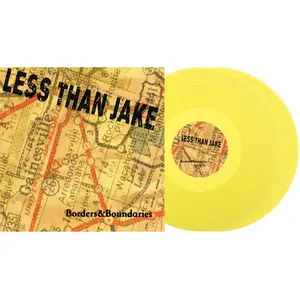 Less than Jake - Borders & Boundaries 25th Anniversary - Yellow  [VINYL RECORD - LP] Explicit, Yellow, Colored Vinyl, Gatefold LP Jacket, Anniversary Ed, Expanded Version