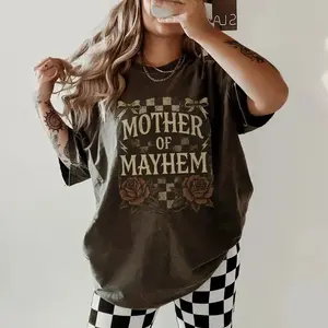 Mother Of Mayhem T-shirt, Edgy Mom Shirt For Cool Mom, Funny Mothers Day Tshirt, Trendy Tired Mom Top Badass Mama Graphic Tee