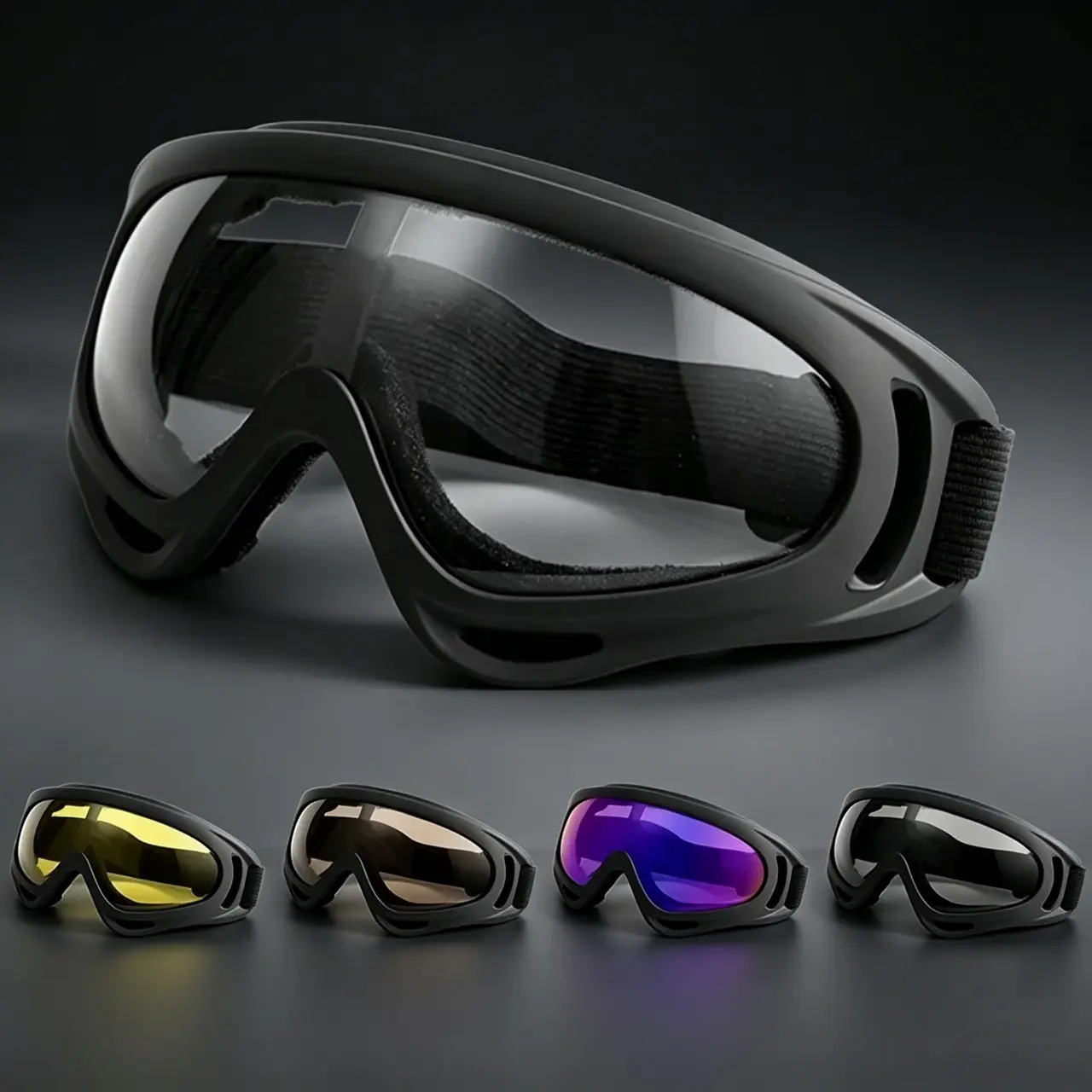 Outdoor Sports Protective Goggles UV Protection Dust Wind Resistant Riding Glasses for Motorcycle Cycling Skiing Hiking Fishing Travel Lightweight Wraparound Eyewear for Men Womencontemporary style wear