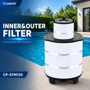 Cryspool 300Sq.Ft Inner&Outer Pool Filter Cartridge, Compatible with System 3 S7M120, 25021-0200S & 25022-0201S, SR300