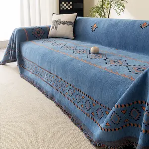 Universal Sofa Cover Sheet, Full Coverage Sofa Pad Protector, Durable Fabric Seat Cushion Cover for All Seasons, New Year Design