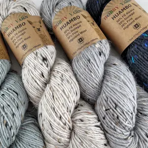 Alpaca Tweed Wool Yarn 175 yds – Soft Winter Knitting Crochet Yarn