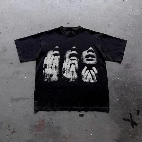 Vintage Portrait Graphic Print Cotton T-Shirt, Y2k Shirt, Unisex T-Shirt, Gift For Men Women