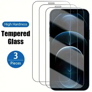 Premium Tempered Glass Protective Screen Protectors For iPhone 17/17Air/17 Pro/17 Pro Max iPhone 11/12/13/14/15/16 – 3 Pack, Ultra Clear, 9H Hardness, 2.5D Rounded Edges