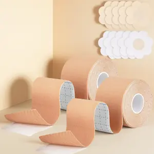 2-Piece Breast Lift Boob Tape Set with 10 Pasties, Invisible Body Bra Tape for Women