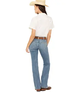 Ariat Women's Naz Medium Wash Perfect Rise Bootcut Stretch Denim Jeans - 10058919