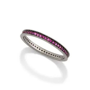 BLACK RHODIUM RING WITH ZIRCONIA