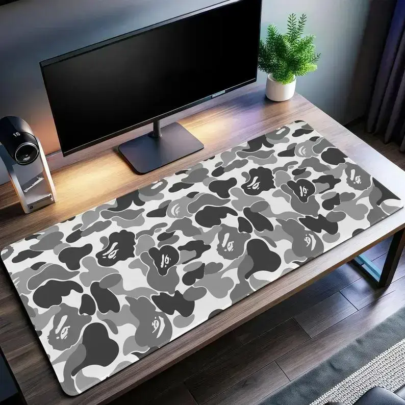 Trendy Gaming Mouse Pad with Iconic Streetwear Design - Camo Desk Mat Black – FASTSHIPPING
