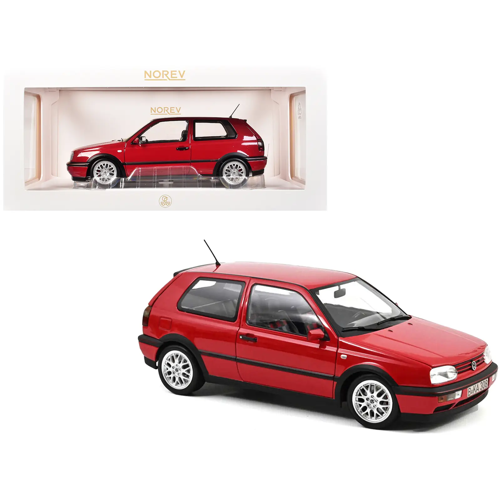 1996 Volkswagen Golf GTI "20 Years Anniversary Edition" Flash Red 1/18 Diecast Model Car by Norev