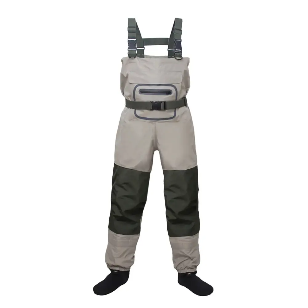 Kylebooker Chest Wader, 3-Layer Breathable Stockingfoot Fishing Apparel for Men and Women, Ultralight Waterproof Outdoor Wear for Hunting