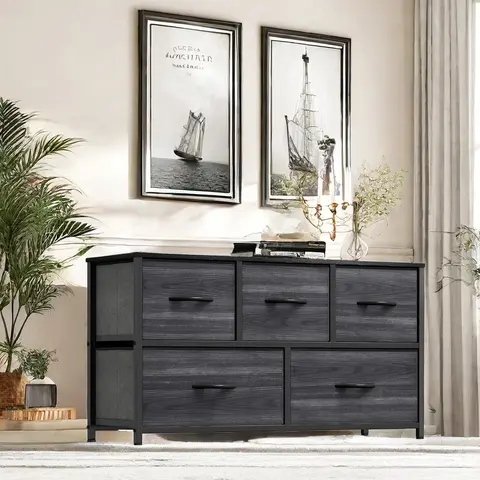 Yitahome Dresser for Bedroom with 5 Drawers, TV Stand Fabric Dresser, Organizer Unit Storage Tower for Bedroom,Living Room,Closets,Girls,Storage Shelf