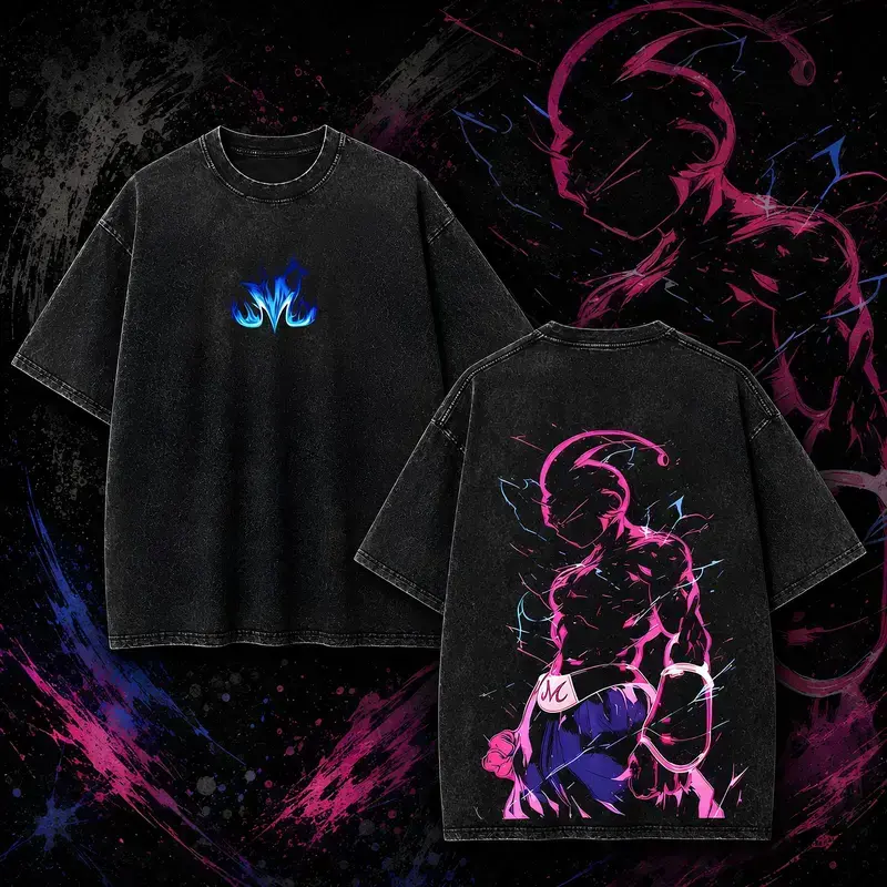 Vintage Washed DBZ Frieza Graphic T Shirt Oversized Anime Streetwear Tee Japanese Manga Y2K Harajuku Acid Wash Cotton Unisex Summer Graphic Tee Retro Hip Hop Casual Fashion Gift For DBZ Fans, Oversize Shirt, Vintage Outfit, y2k Styles