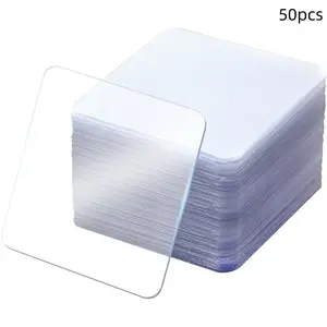 50pcs High Adhesive Nano Dual-Sided Invisible Tape, Transparent Pet Material, No-Trace Square Sticky Sheets, Ideal for Crafts and DIY Projects