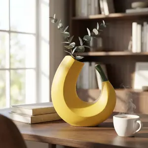 Banana Large Vase, Resin Craft Decorative Item, Home Decoration Ornament, Resin Art Piece, Gift Idea, 1pc