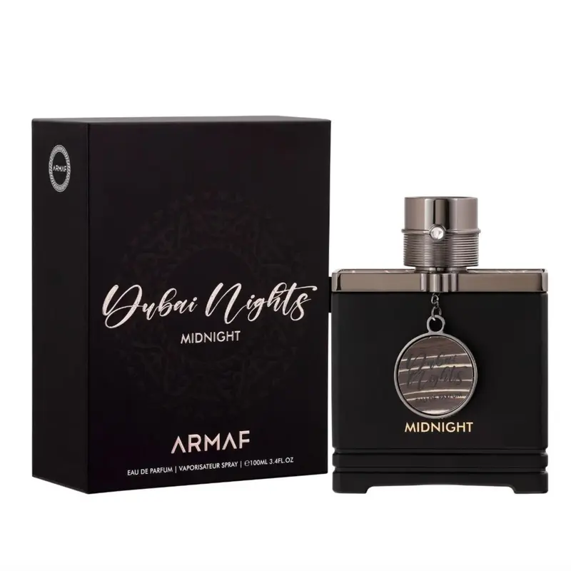 Armaf Dubai Nights Midnight Eau de Parfum Spray, Citrus Unisex Fragrance with Incense-Cedar Aura & Sandalwood Depth, 3.4 Oz (100ml)