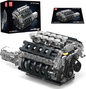 Mould King 10250 Technik V10 Eight-Cylinder Engine Set for Adults Display Piece for Collectors (1834 Pieces) Technology V10 Engine Clamping Blocks Kit