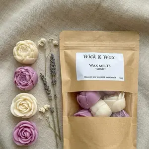 Wick & Wax Organic Soy Wax Melts - Lavender 7oz Handmade Fragrance Melt