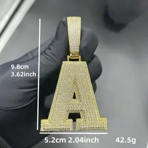 Hip Hop Square Letter Pendant Necklace Brass Cubic Zirconia Personalized Trend Jewelry vvs d color Golden Stainless Steel Initial Cuban Link Moissanite Beating Heart Silver Twisted Rope Chain Customized promise vvs1 clarity star flip bracelet carat set