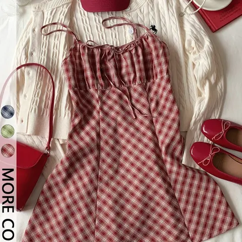 Women's Sweetheart Casual Daily Strapless Plaid Short Dress, Cute Valentine's Day Party, Comfortable Everyday Wear, Valentines Day Dresses