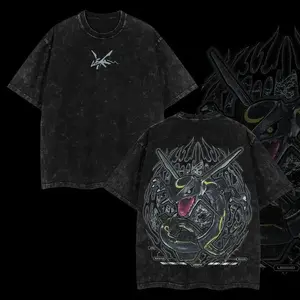 Rayquaza Vintage Unisex Oversize Anime Manga Acid Washed Heavyweight, graphic tee,anime lover , outfits men Clothes Menswear loungewear t shirt crazy men Vintage Washed Short Sleeve T-shirt 90s graphic good tees Casual American Short Sleeve Cotton T-shirt