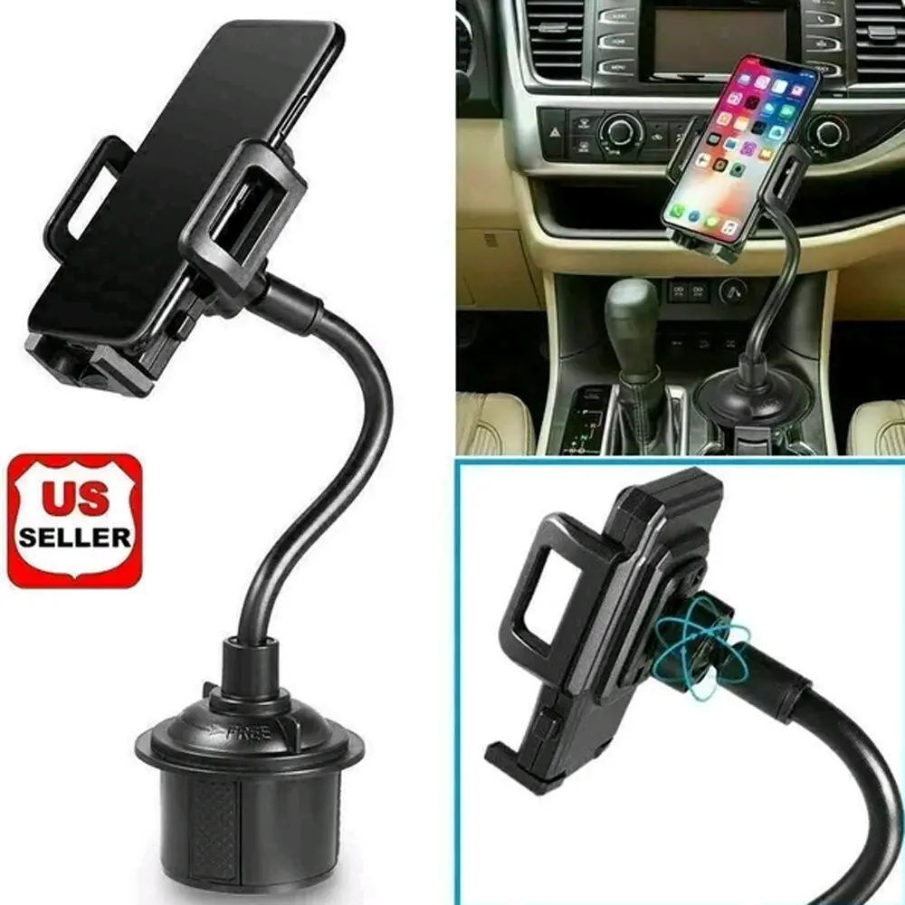 Universal Adjustable Gooseneck Car Mount with Cup Holder Cradle for Cell Phone - New and Versatile, Car Accessories, Accessories For Car