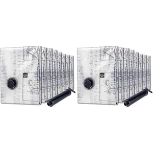 B BRAZIFY 10-Pack XXL Vacuum Storage Bags with Electric Pump – Space Saver Bags for Bedding, Clothes & Travel