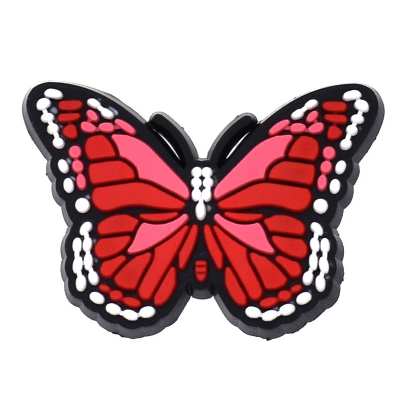 Colorful Butterfly Croc Shoe Charms Decoration for Kids Boys Girls Women Men PVC Wristband Sandals Clog Accessories Party Favor with Dragon and Character Designs