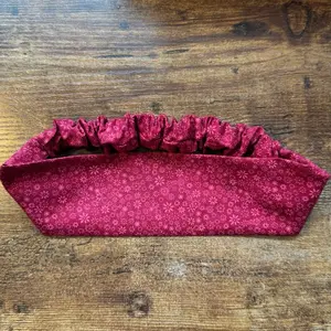 Maroon Floral Fabric Headband