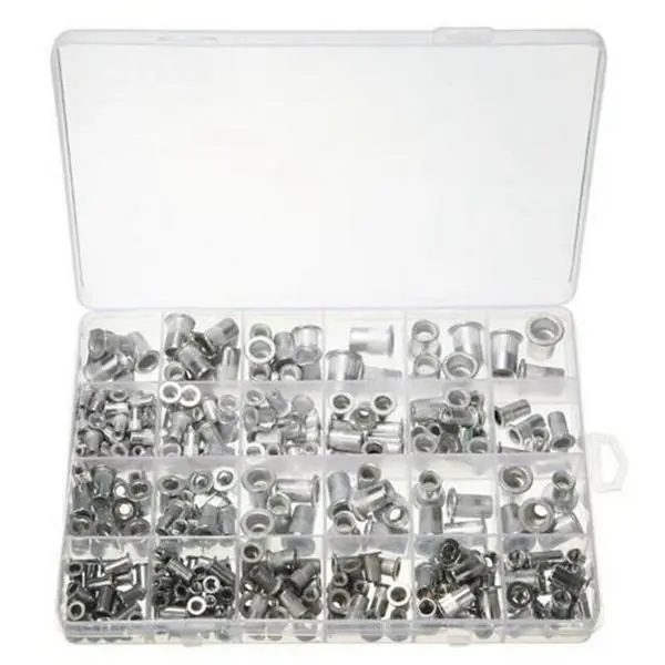 300 Pcs Aluminum Rivet Nut Rivnut Nutsert Metric M3-M8 + SAE 6-32-1/4-20