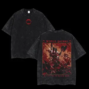 Warhammer 40k - Death Metal Game Vintage Oversized Washed Tee, Ultramarine Unisex Heavyweight Cotton T-shirt, Menswear Top Tshirt Streetwear, Men gift