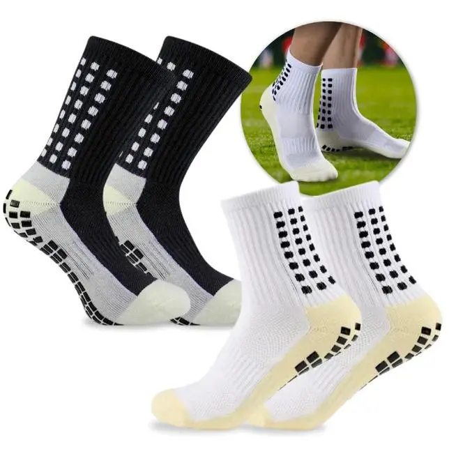 3/6/10 Pairs Knee-High Football Grip Socks for Seasoned Players, Durable Cushioned Athletic Socks with Non-Slip Grips for Training, Matches, Durability, Football Socks