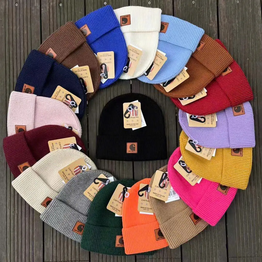 Carhartt Unisex Acrylic Knit Cuffed Beanie - Signature Logo Patch, Warm Stretch Watch Cap for Cold Weather Outdoor Use