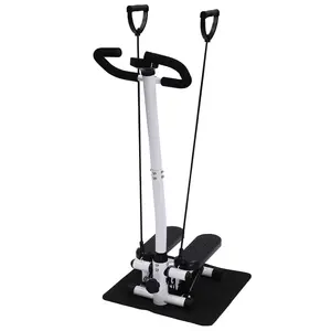 Adjustable Mini Stepper Stair Stepper Stepping Machine with Resistance Bands,With Handle