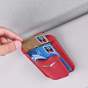 Suede Glasses Holder for Car, Multifunctional Visor Sunglasses Organizer, Card & Receipt Storage Rack, Car Accessory for Tidy Space, Car Organization Supplies