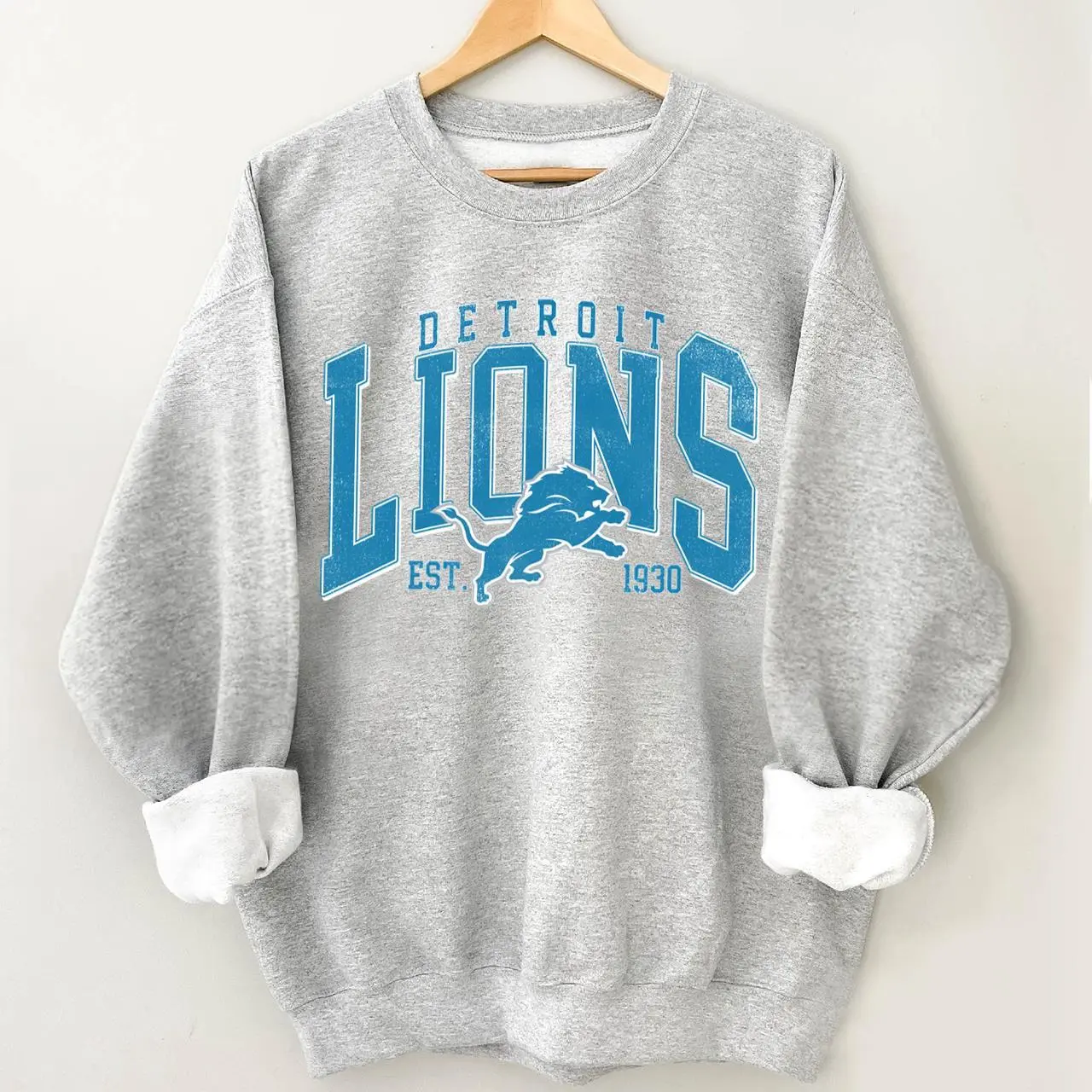 Vintage Detroit Football Sweatshirt, Detroit Football Fan Gifts Sweatshirt, Unisex Gifts For Fan