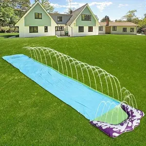 Summer Sliding Slide with 2 Body Panels, Thickened Lawn Water Slide, Tear-Resistant Design, Easy to Set Up, Backyard Summer Outdoor Water Games, Suitable for Adults, New Model for 2025