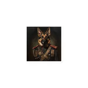 German Shepherd Military General Magnet