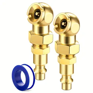 2 Piece Valve Stem Caps, 1/4 Inch Fnpt Metal Connectors, Leak-Proof Design, Durable Structure, Suitable for Tires