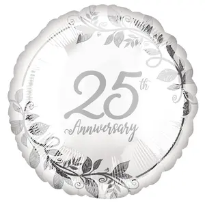 Elegant 25th Anniversary Foil Balloon